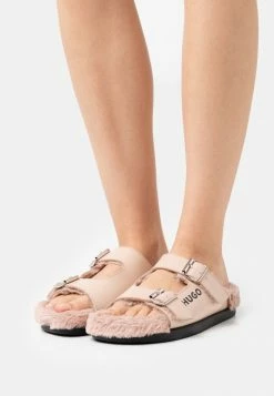 HUGO JUMBLE BUCKLES - Mules - Light Beige