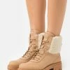 HUGO AXEL LACE - Winter Boots - Light/pastel Brown